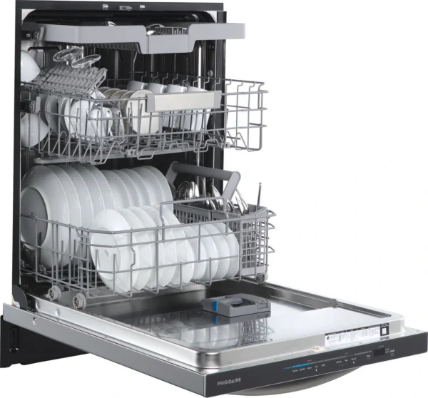 whirlpool® 24 in. fingerprint resistant stainless steel top control built in dishwasher with third level rac