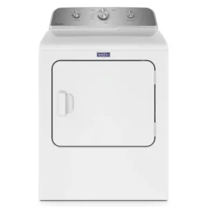 maytag® 7.0 cu. ft. white electric dryer with wrinkle prevent phase