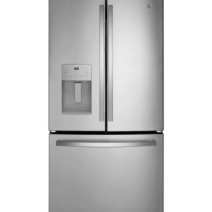 ge® energy star® 17.5 cu. ft. top freezer refrigerator with upfront temperature controls (silver)
