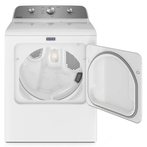 maytag® 7.0 cu. ft. white electric dryer with wrinkle prevent phase