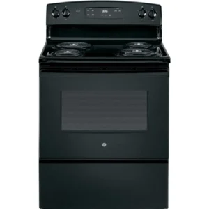 hotpoint® 5.0 cu. ft. black freestanding electric range with standard clean oven