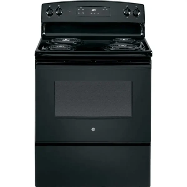 hotpoint® 5.0 cu. ft. black freestanding electric range with standard clean oven