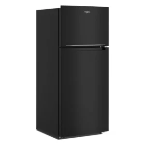 whirlpool® 18 cu. ft. black top freezer refrigerator with flexi slide bin
