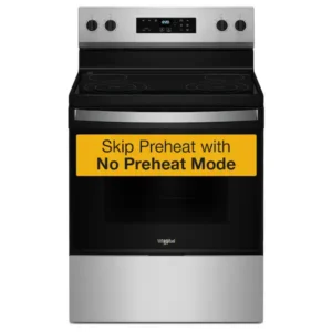 whirlpool® 5.3 cu. ft. stainless steel freestanding electric range