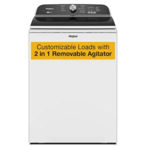 whirlpool® energy star® 5.2 5.3 cu. ft. white top load washer with 2 in 1 removable agitator