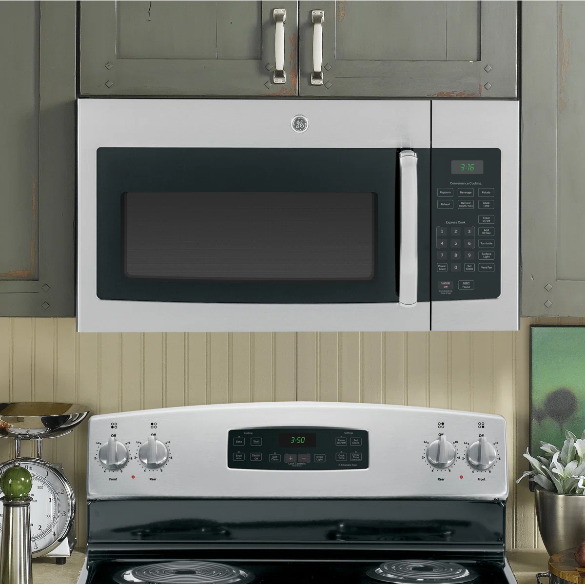 GE 30" 1.6 cu.ft. Over-The-Range Microwave JVM3160RFSS - Image 2