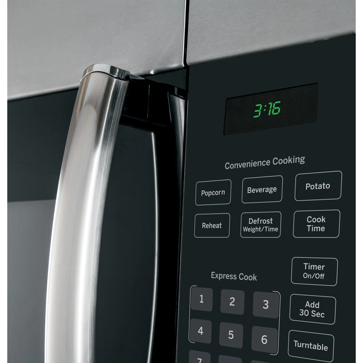 GE 30" 1.6 cu.ft. Over-The-Range Microwave JVM3160RFSS - Image 3