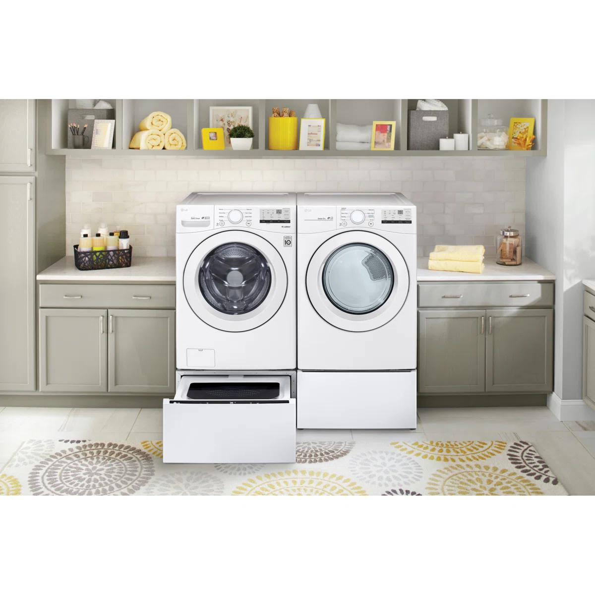 LG Smart Wi-Fi Enabled Compact Front Load All-In-One Washer/Dryer Combo with Built-In Intelligence, 2.4 cu. ft. WM3555HWA - Image 6